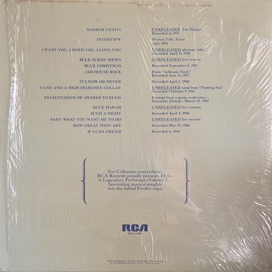 Contra Capa - A Legendary Performer Vol 2