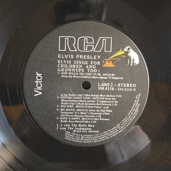 Lado B - Elvis Sings for Children and Grownups Too