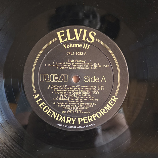 Lado A - A Legendary Performer Vol 3