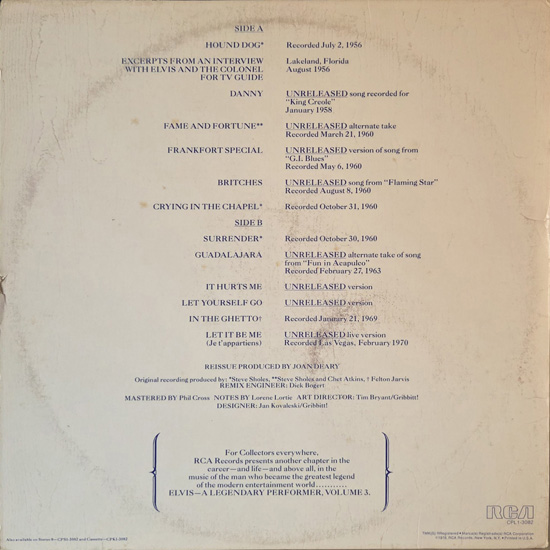 Contra Capa - A Legendary Performer Vol 3