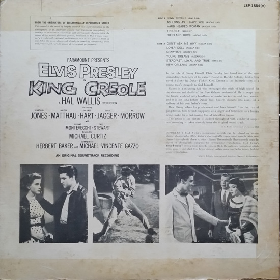 Contra Capa - King Creole