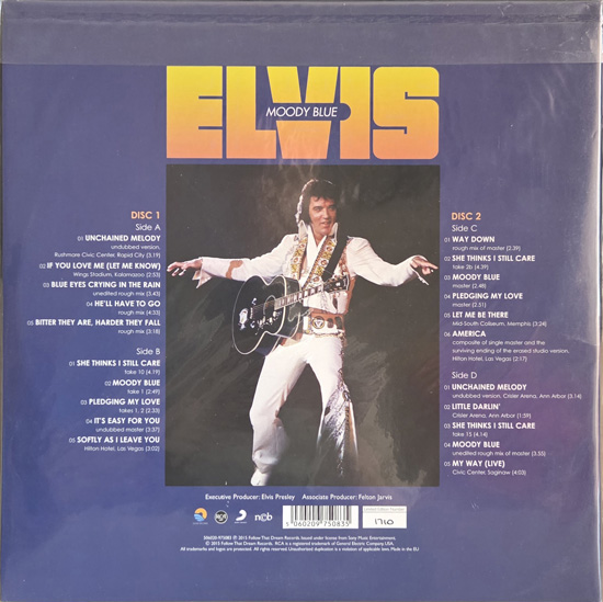 Contra Capa - Moody Blue – The Clear Vinyl Album