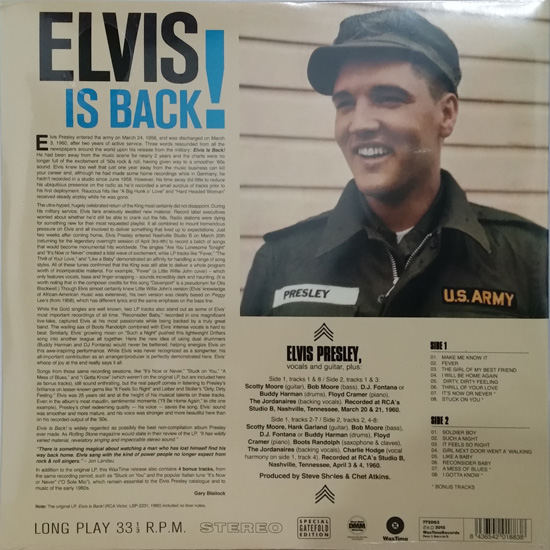 Contra Capa - Elvis is Back