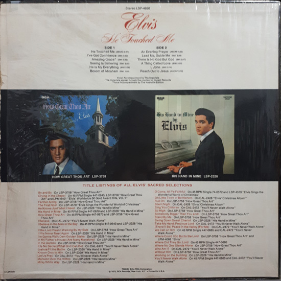 Contra Capa - He Touched Me