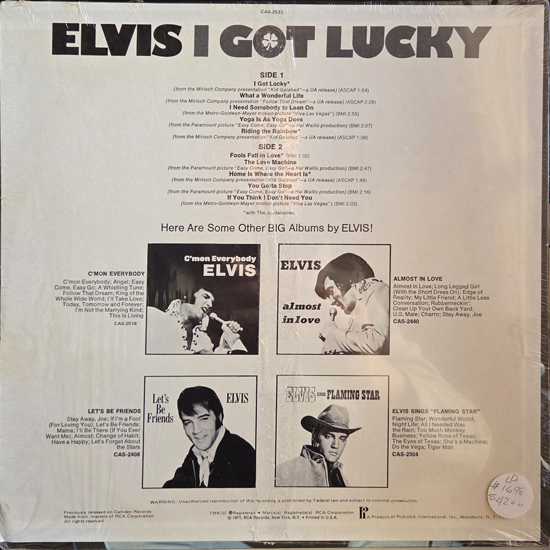 Contra Capa - I Got Lucky