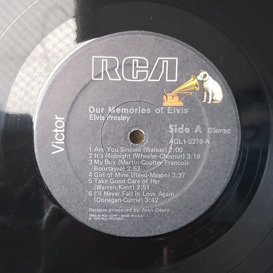 Lado A - Our Memories Of Elvis