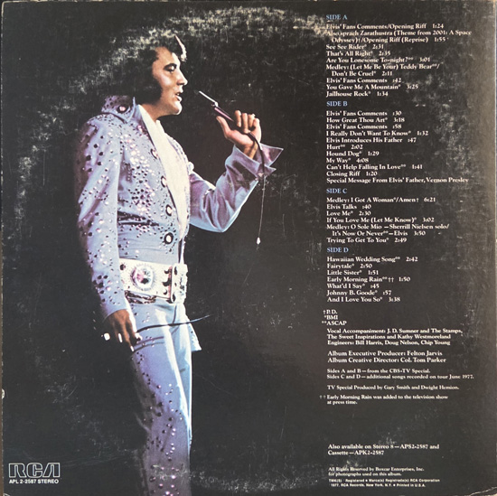 Contra Capa - Elvis In Concert