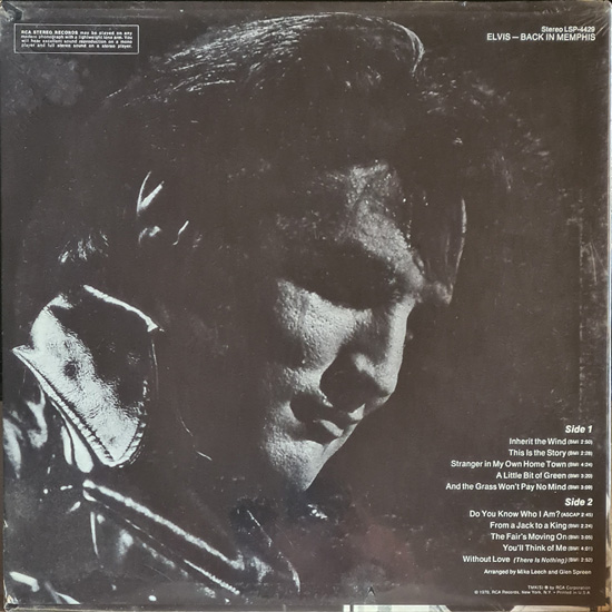 Contra Capa - Back In Memphis 