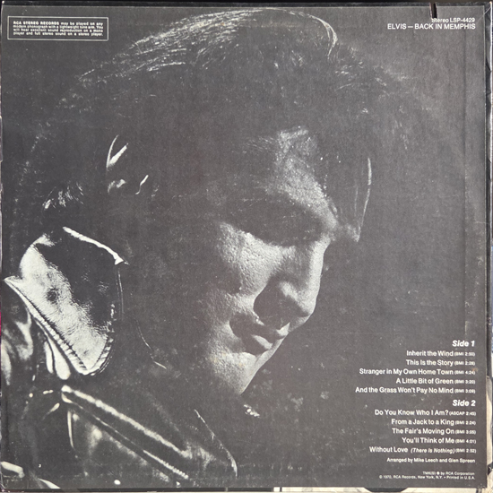 Contra Capa - Back in Memphis