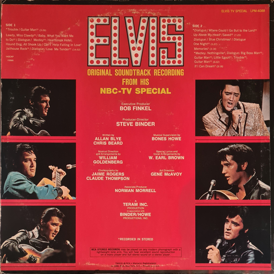 Contra Capa - Elvis - NBC-TV Special