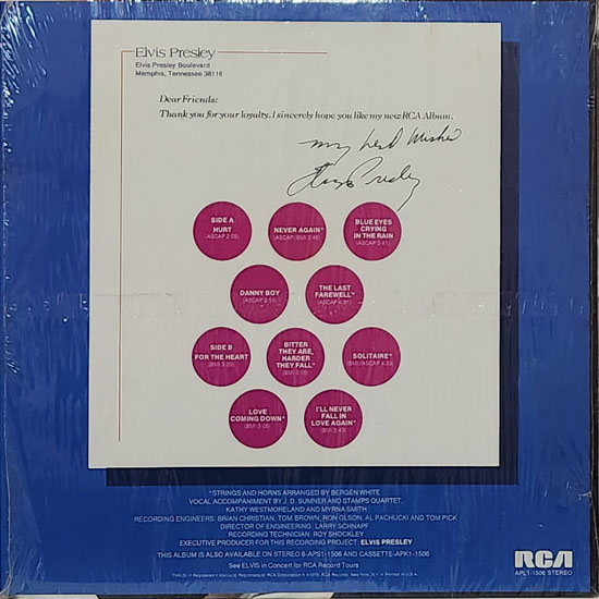 Contra Capa - From Elvis Presley Boulevard