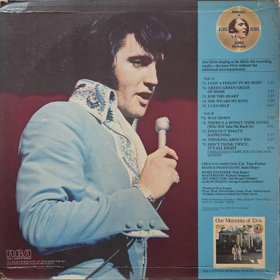 Contra Capa - Our Memories of Elvis Vol 2
