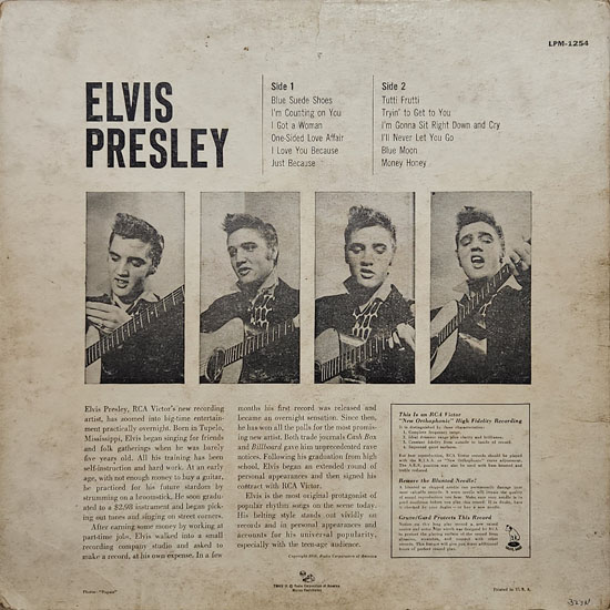 Contra Capa - Elvis Presley