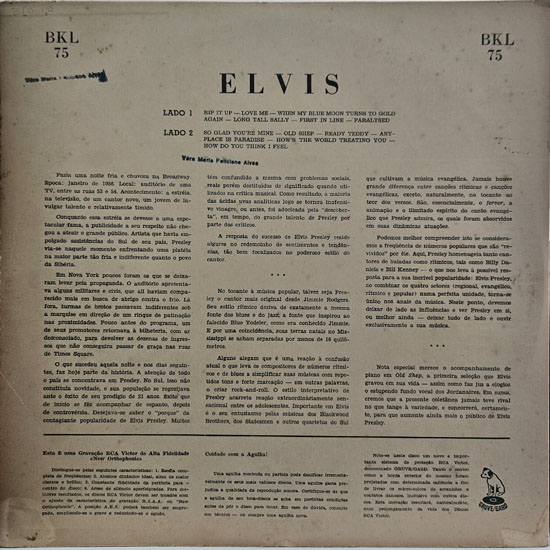 Contra Capa - Elvis