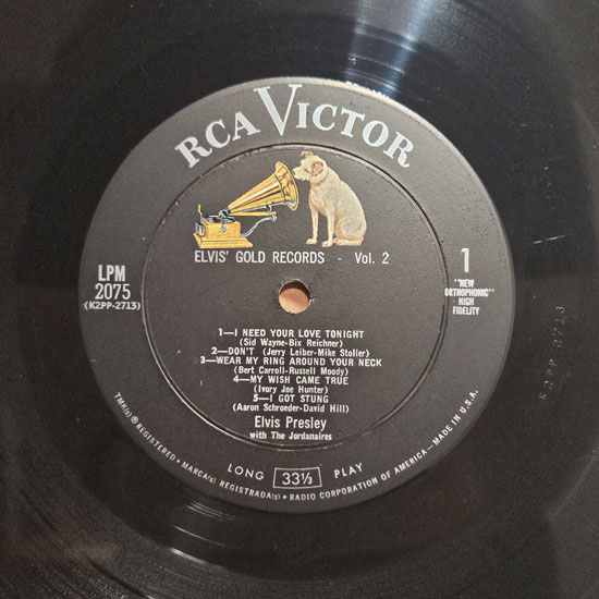 Lado A - Elvis Gold Redords 2