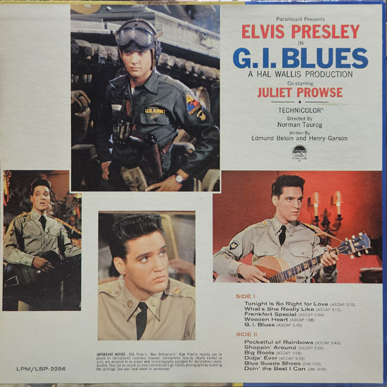 Contra Capa - G.I.Blues