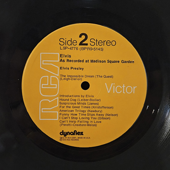 Lado B - Elvis as Recorded at Madison Square Garden