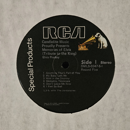 Lado A - Memories of Elvis