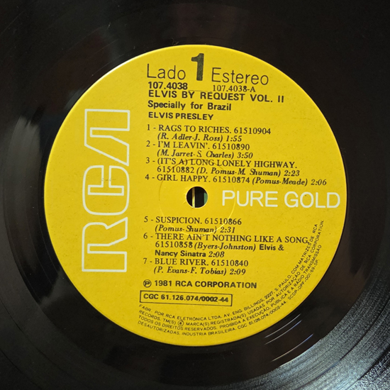 Lado A - Elvis By Request Vol. II - Specially For Brazil