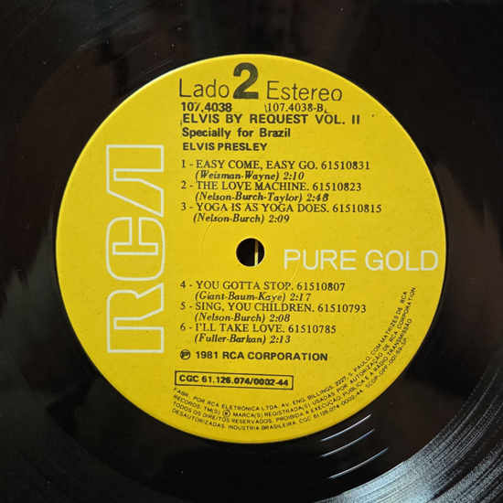 Lado B - Elvis By Request Vol. II - Specially For Brazil