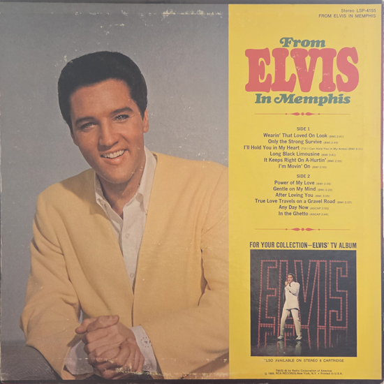 Contra Capa - From Elvis In Memphis