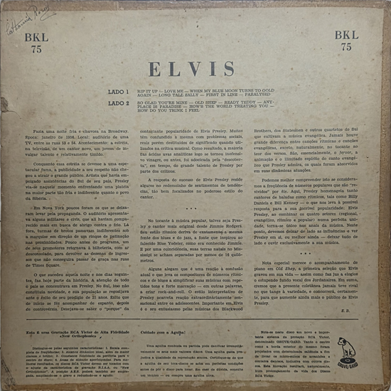Contra Capa - Elvis