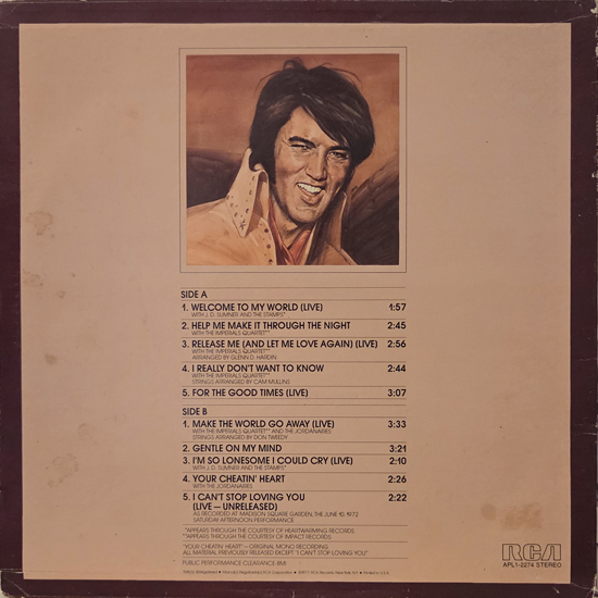 Contra Capa - Welcome To My World