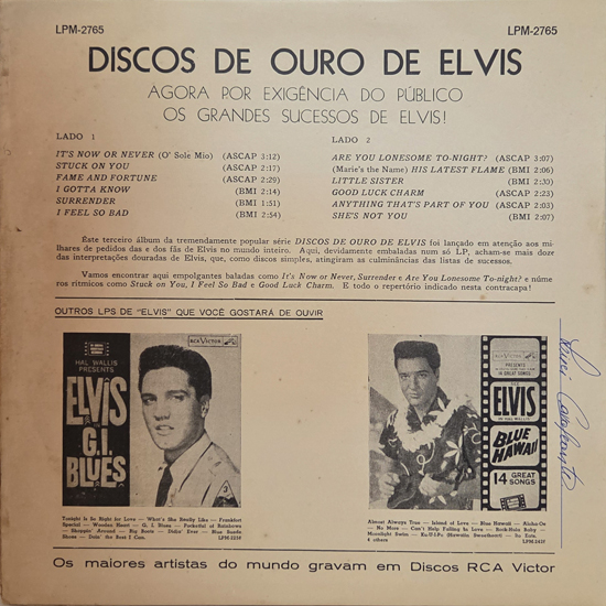 Contra Capa - Elvis Golden Records 3