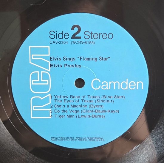 Lado B - Elvis Sings Flaming Star