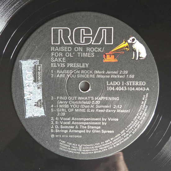 Lado A - Raised On Rock