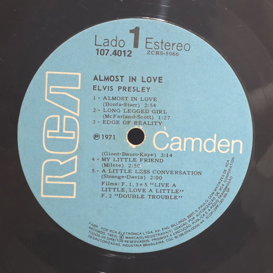 Lado A - Almost in Love