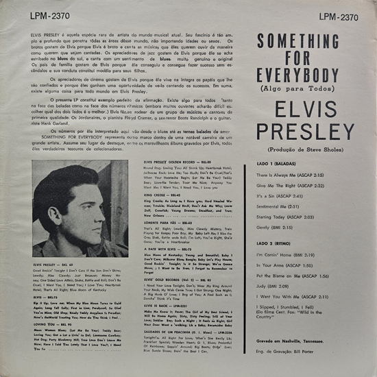 Contra Capa - Something For Everyboddy