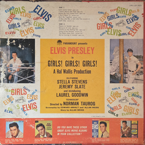 Contra Capa - Girls, Girls, Girls