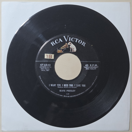 Lado A - I Want You, I Need You, I Love You / My Baby Left Me