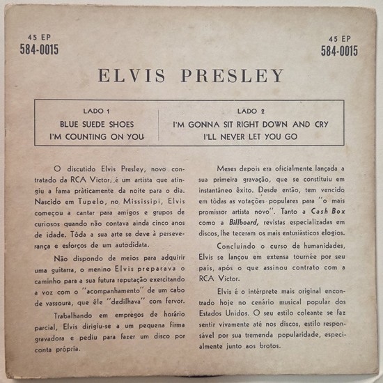 Contra Capa - Elvis Presley