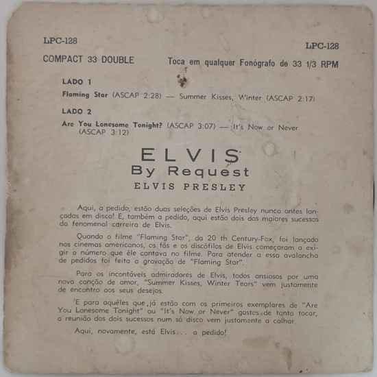 Contra Capa - Elvis By Request - Flaming Star