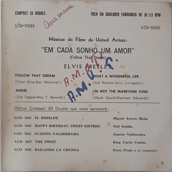 Contra Capa - Em Cada Sonho Um Amor