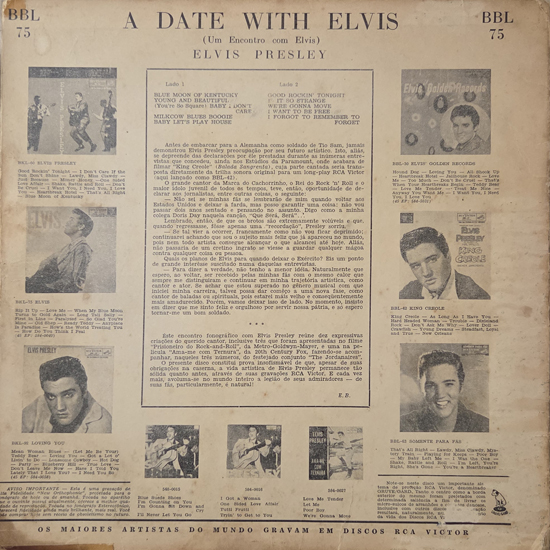 Contra Capa - A Date With Elvis
