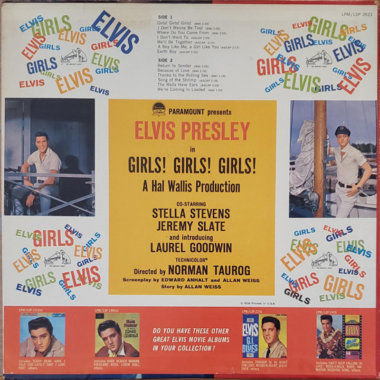 Contra Capa - Girls, Girls, Girls