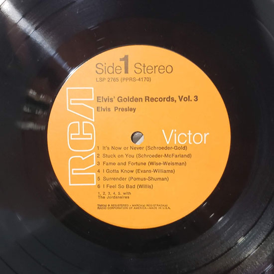 Lado A - Elvis Golden Records 3
