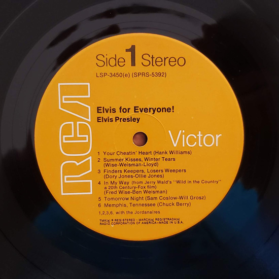 Lado A - Elvis For Everyone