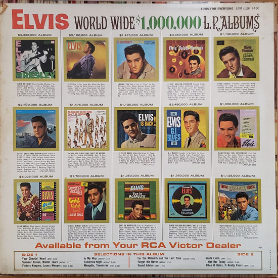 Contra Capa - Elvis For Everyone