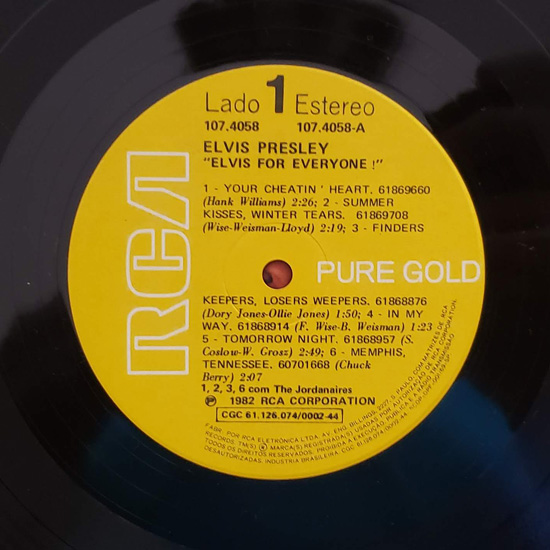 Lado A - Elvis For Everyone