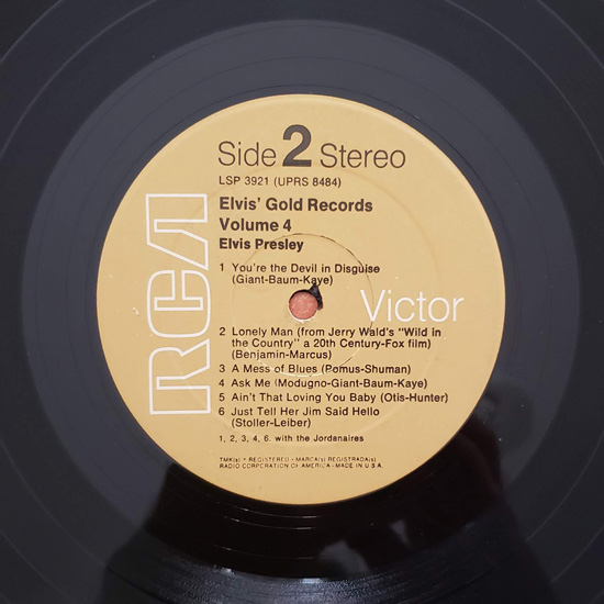 Lado B - Elvis Gold Records - Volume 4 