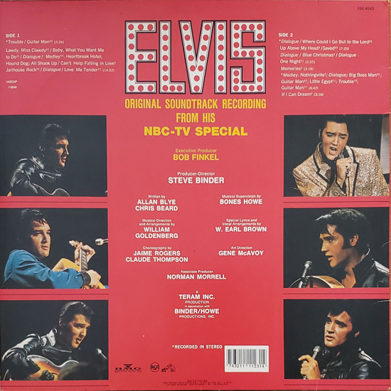 Contra Capa - Elvis - NBC-TV Special