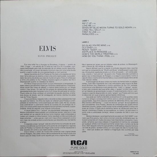 Contra Capa - Elvis  