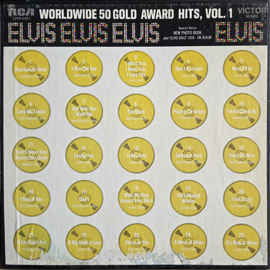 Capa - Elvis: Worldwide 50 Gold Award Hits Volume 1