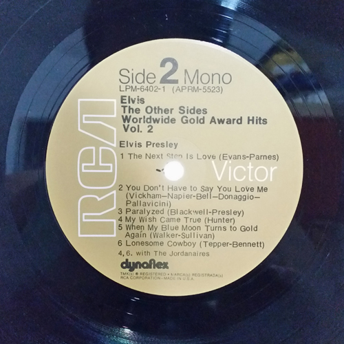 Lado B - Elvis: Worldwide 50 Gold Award Hits Volume 2 