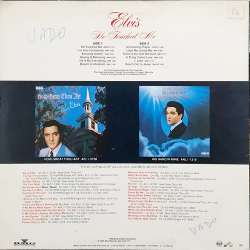 Contra Capa - He Touched Me