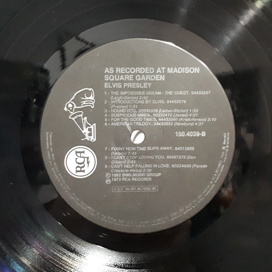 Lado B - Elvis as Recorded at Madison Square Garden